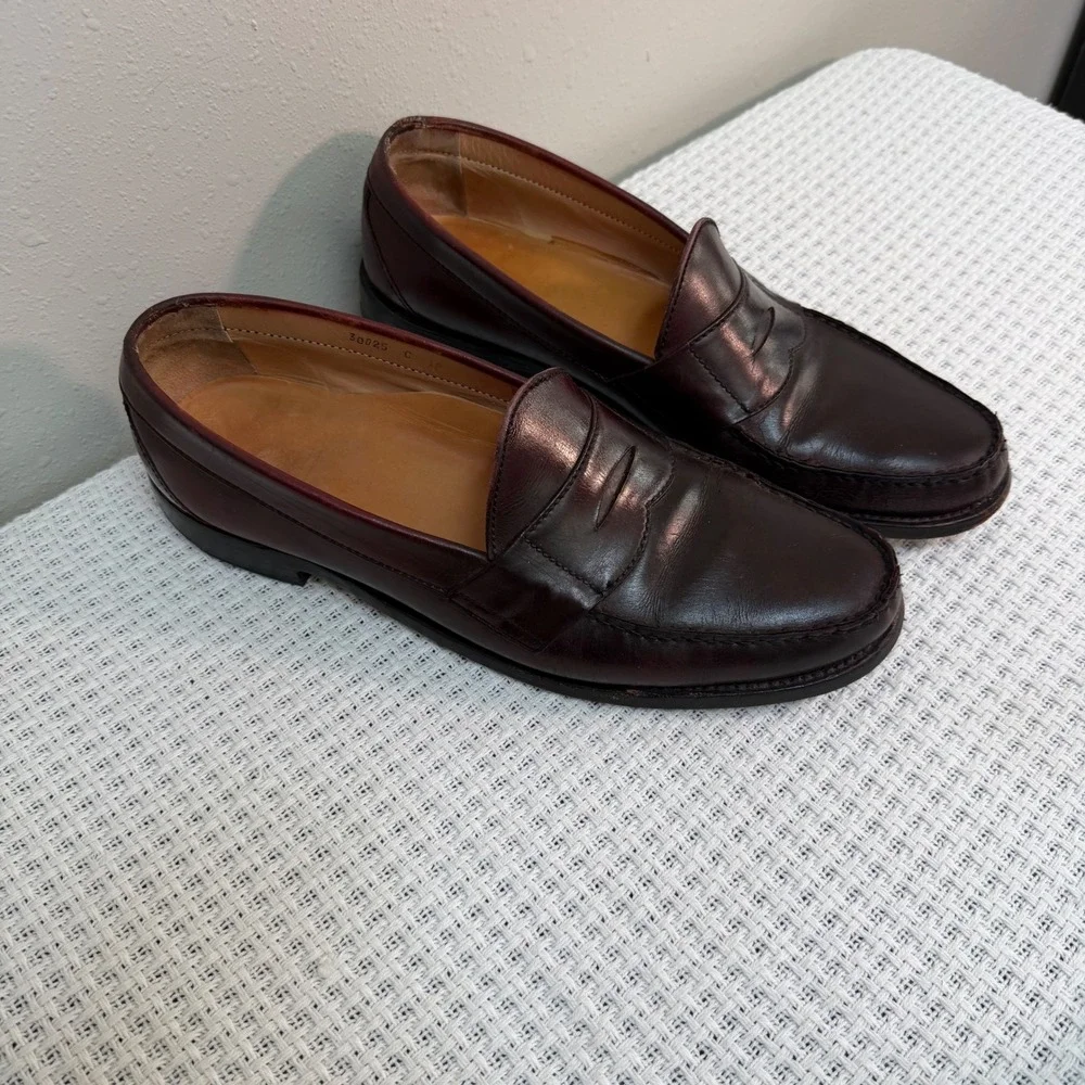 Allen Edmonds Penny Loafer Mens 14 Burgundy Leather 30025 Classic Preppy Ivy